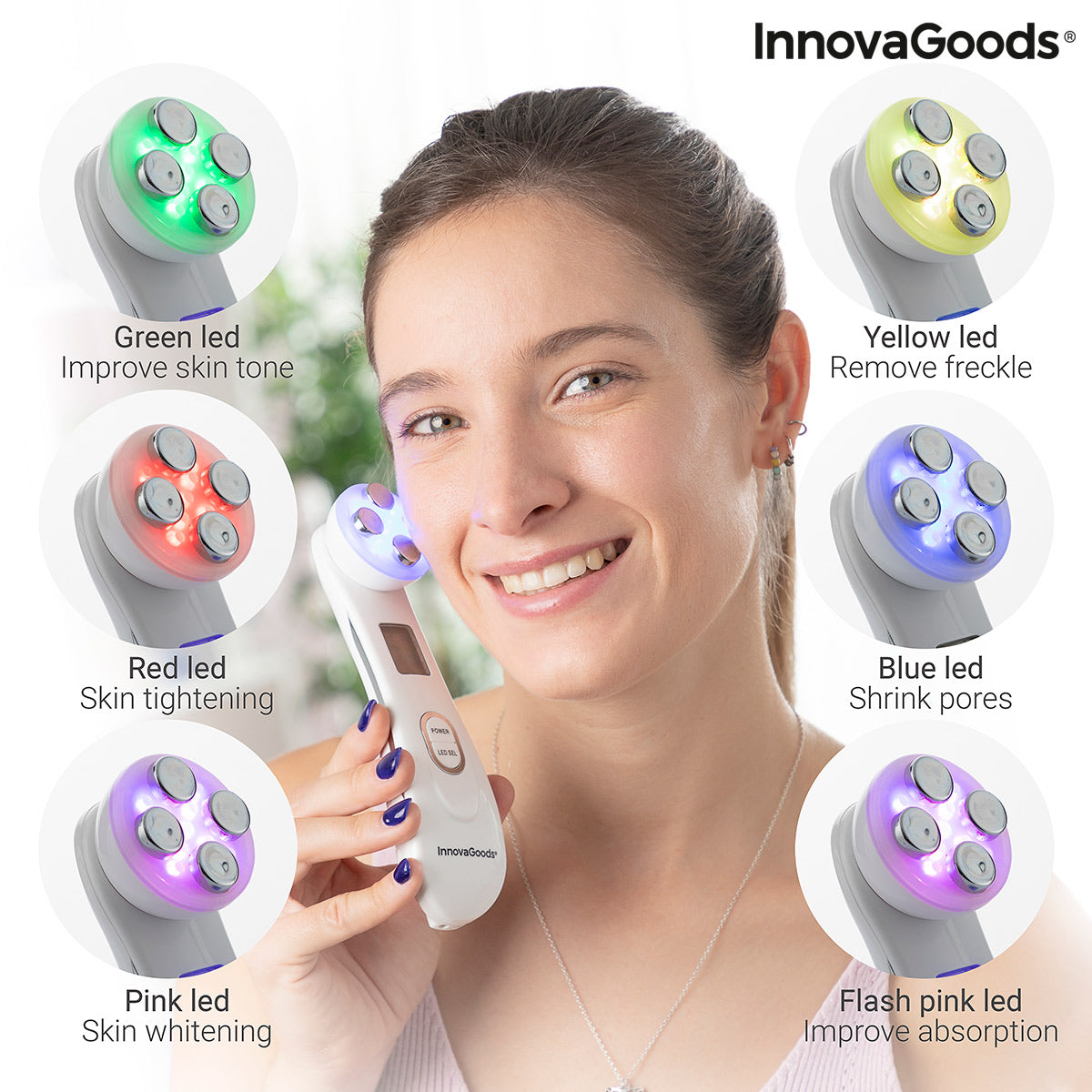 Massaggiatore Viso Radiofrequenza · InnovaGoods