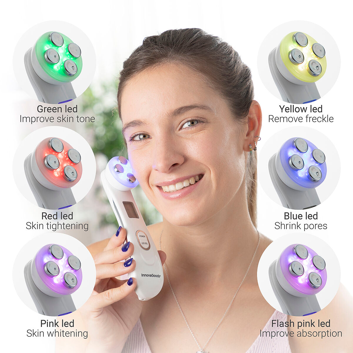 Massaggiatore Viso Radiofrequenza · InnovaGoods